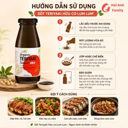 Sốt Teriyaki Hữu Cơ Lumlum 200ml cho bé 12m+ 05/2027 2