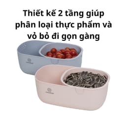 Khay Tiện Ích 2 Tầng Việt Nhật Đa Năng Có Ngăn Kéo Trượt 5602, Khay Đựng Đồ Ăn Vặt - DOMUS 2
