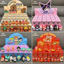Blind box 24 hộp mù móc khoá ẩn chứa móc khóa mini hoạt hình, sét 24 hộp mù móc khoá quà tặng cho bé 1