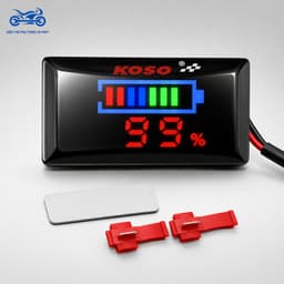 Đồng Hồ Báo Volt Koso V2 7-100V Kèm Pat Gắn Hiển Thị Phần Trăm Pin Chính Xác Dễ Lắp, Đồng Hồ Giúp Theo Dõi Điện Áp 7