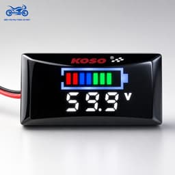 Đồng Hồ Báo Volt Koso V2 7-100V Kèm Pat Gắn Hiển Thị Phần Trăm Pin Chính Xác Dễ Lắp, Đồng Hồ Giúp Theo Dõi Điện Áp 6