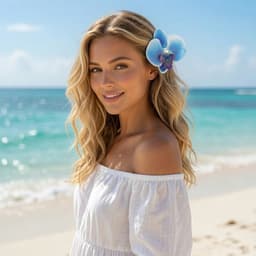 Kẹp Tóc Hoa Lan Hồ Điệp Đi Biển – Phụ Kiện Tóc Đi Biển, Chụp Ảnh Nàng Thơ | Ocean Charm 8