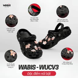 [Tặng Charm + Móc Khóa Chính Hãng] Dép Sục Kim Cương WABIS V3 Đế Cao 3cm Chống Nước Chống Trượt [WUC-V3] 7