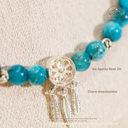 Ngọc Đan Tâm - Vòng Cổ Apatite Phối Charm Dreamcatcher - Mệnh Thuỷ - Mệnh Mộc 2