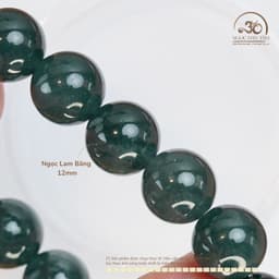 Ngọc Đan Tâm - Vòng Tay Ngọc Lam Băng 12mm - Đa Mệnh 2