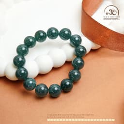 Ngọc Đan Tâm - Vòng Tay Ngọc Lam Băng 12mm - Đa Mệnh 7