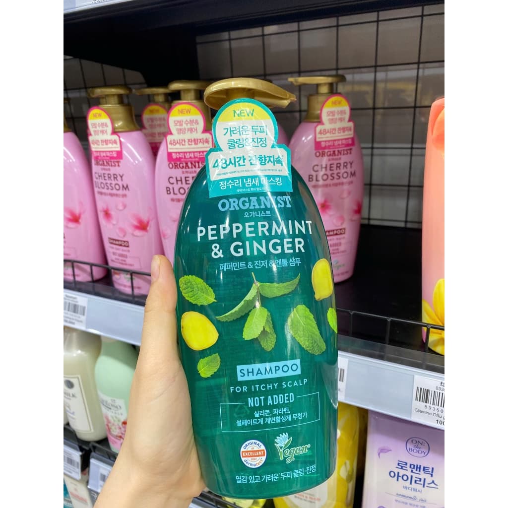 Dầu Gội Dưỡng Tóc Gừng Và Bạc Hà Organist – Chai 500ml