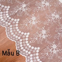 VẢI REN VOAN HOA 1Mx1M3, vải ren gói hoa trang trí. 2