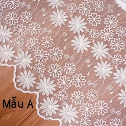 VẢI REN VOAN HOA 1Mx1M3, vải ren gói hoa trang trí. 4