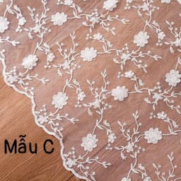 VẢI REN VOAN HOA 1Mx1M3, vải ren gói hoa trang trí. 3
