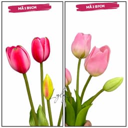 Bó hoa tulip cao su 5 bông 40cm giống thật (hàng nhập cao cấp) trang trí nhà cửa, bó hoa cưới. 8