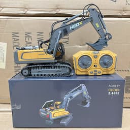 Xe Công Trình Điều Khiển Từ Xa - Xe Cuốc, Máy Xúc, Ben, Ủi, Xúc Lật 6,9,11,13 Kênh (Pin Sạc,Gàu Sắt) 4