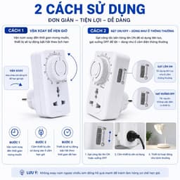 Ổ cắm hẹn giờ tắt MT01D 16A 230V dùng để sạc điện thoại và xe đạp điện an toàn - ổ cắm điện hẹn giờ tự động ngắt điện 3