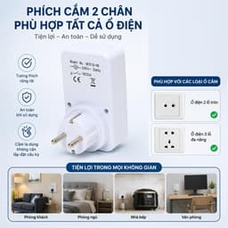 Ổ cắm hẹn giờ tắt MT01D 16A 230V dùng để sạc điện thoại và xe đạp điện an toàn - ổ cắm điện hẹn giờ tự động ngắt điện 4