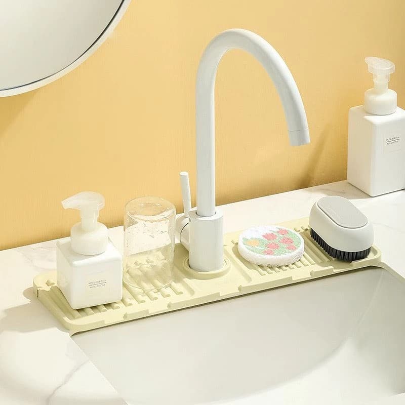 Thảm thoát nước gắn vòi rửa chén silicone đa năng chống tràn giữ khô ráo dễ lắp đặt
