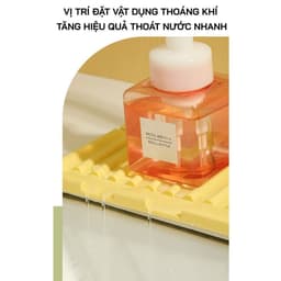 Thảm thoát nước gắn vòi rửa chén silicone đa năng chống tràn giữ khô ráo dễ lắp đặt 7