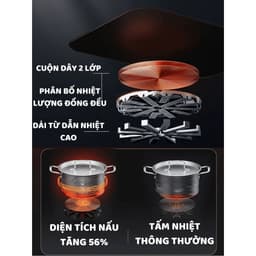 Bếp điện từ Srapp SH-BT205, mặt kính cao cấp , tỏa nhiệt nấu nhanh , tiết kiệm điện - TUIDO SHOP 6