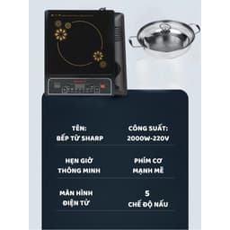 Bếp điện từ Srapp SH-BT205, mặt kính cao cấp , tỏa nhiệt nấu nhanh , tiết kiệm điện - TUIDO SHOP 5