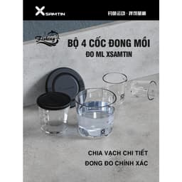 Bộ 4 Cốc Đong Mồi Đo ml Xsamtin 4