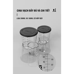 Bộ 4 Cốc Đong Mồi Đo ml Xsamtin 6