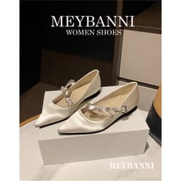 Giày Đế Bệt Mũi Nhọn MEYBANNI Phối Nơ Họa Tiết Quai Chéo Siêu Xinh - C480 3