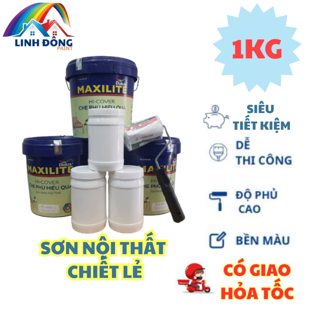 [RẺ VÔ ĐỊCH] 1 KG SƠN NỘI THẤT MAXILITE (CHIẾT LẺ) TIỆN LỢI, TIẾT KIỆM