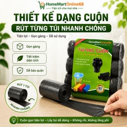 Set 3 Cuộn Túi Rác Tự Phân Hủy MimiHomeMart - Dẻo Dai, Khó Rách, Dùng Cho Gia Đình Và Văn Phòng 5