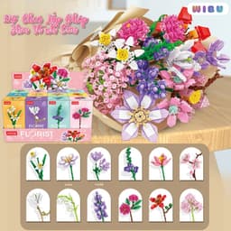 Đồ Chơi Lắp Ghép Hoa Cẩm Chướng Hoa Đào Vĩnh Cửu... 100+ Chi Tiết – Hoa Trang Trí Mini Đẹp, Quà Tặng 3