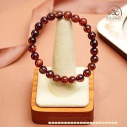 Ngọc Đan Tâm - Vòng Tay Thạch Anh Tóc Đỏ Đồng Trục VIP 7mm 5