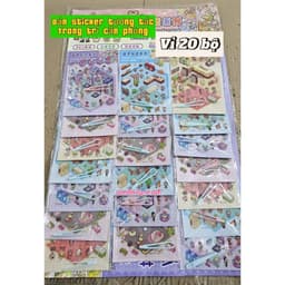 Vỉ 20 Bộ Dán Tương Tác 3D Trang Trí Căn Phòng DIY Mix Nhiều Mẫu Có Kèm Nhíp 1