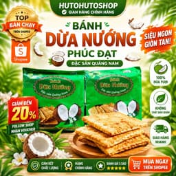 Hoả Tốc 10 Gói Bánh Dừa Nướng Quảng Nam Phúc Đạt Thơm Ngon 1