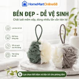 Bông Tắm Lưới Siêu Mềm 2 Màu MimiHomeMart - Tạo Bọt, Massage Cơ Thể, Tiết Kiệm Sữa Tắm 8