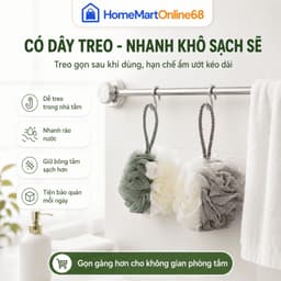 Bông Tắm Lưới Siêu Mềm 2 Màu MimiHomeMart - Tạo Bọt, Massage Cơ Thể, Tiết Kiệm Sữa Tắm 4