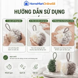 Bông Tắm Lưới Siêu Mềm 2 Màu MimiHomeMart - Tạo Bọt, Massage Cơ Thể, Tiết Kiệm Sữa Tắm 7