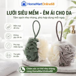 Bông Tắm Lưới Siêu Mềm 2 Màu MimiHomeMart - Tạo Bọt, Massage Cơ Thể, Tiết Kiệm Sữa Tắm 2