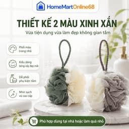 Bông Tắm Lưới Siêu Mềm 2 Màu MimiHomeMart - Tạo Bọt, Massage Cơ Thể, Tiết Kiệm Sữa Tắm 5