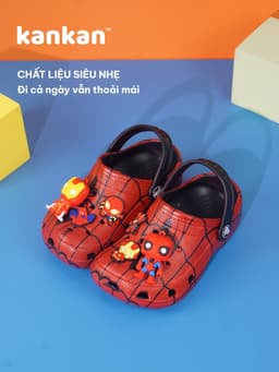 Dép Sục Bé Trai Người Nhện KanKanStore Sục Trẻ Em Đã Gồm Sticker Nhẹ Êm Chân KA146 1