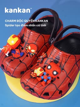 Dép Sục Bé Trai Người Nhện KanKanStore Sục Trẻ Em Đã Gồm Sticker Nhẹ Êm Chân KA146 3