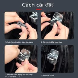 4 Miếng Đệm Kẹp Khóa Cửa Ô Tô Chất Liệu Silicon - Giảm Xóc, Chống Ồn, Bảo Vệ Khóa Cửa, Lắp Đặt Nhanh Chóng 9