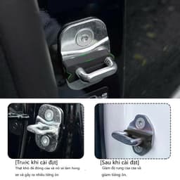 4 Miếng Đệm Kẹp Khóa Cửa Ô Tô Chất Liệu Silicon - Giảm Xóc, Chống Ồn, Bảo Vệ Khóa Cửa, Lắp Đặt Nhanh Chóng 3