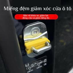 4 Miếng Đệm Kẹp Khóa Cửa Ô Tô Chất Liệu Silicon - Giảm Xóc, Chống Ồn, Bảo Vệ Khóa Cửa, Lắp Đặt Nhanh Chóng 2