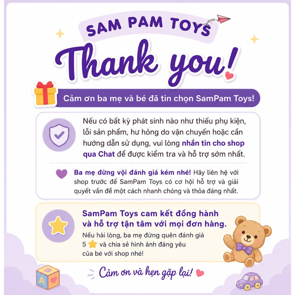 Thẻ Hỗ trợ khách hàng - Sampam Toys