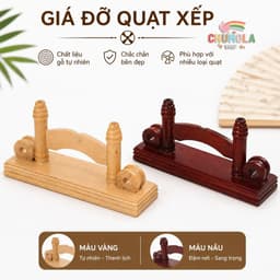 Giá quạt phụ kiện trưng bày quạt xếp chất liệu gỗ sang trọng lịch sự 1