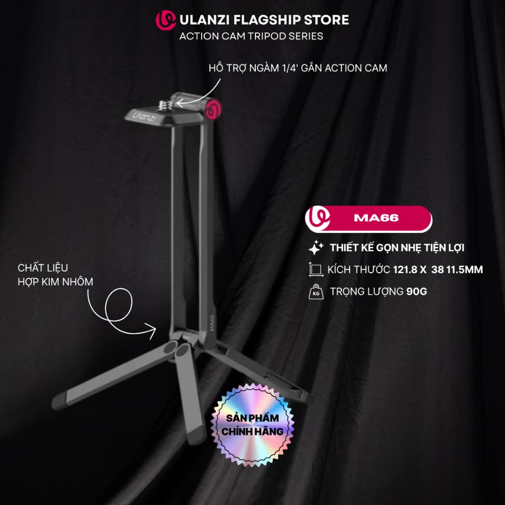 Ulanzi MA66 Tripod Magnetic Quick Release dành cho DJI Osmo Pocket chính hãng cao cấp