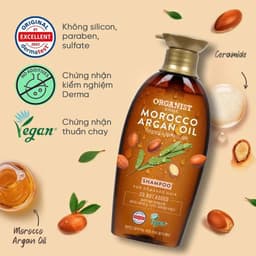 Dầu Gội Organist Argan & Repair Shampoo Tinh Dầu Morocco Argan Dành Cho Tóc Hư Tổn 500ml 2
