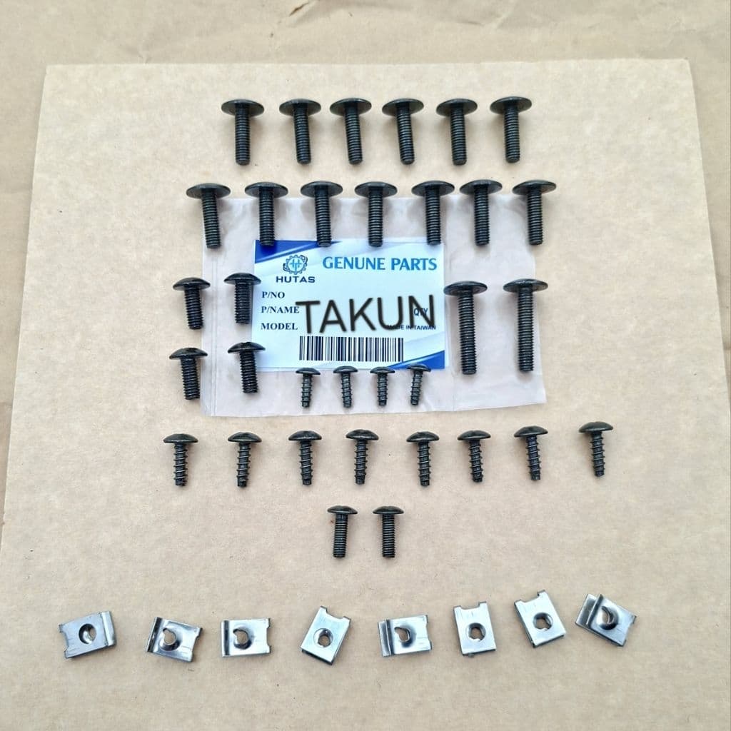 Bộ ốc vít, pass kẹp nhựa dàn áo xe SUZUKI Xipo....