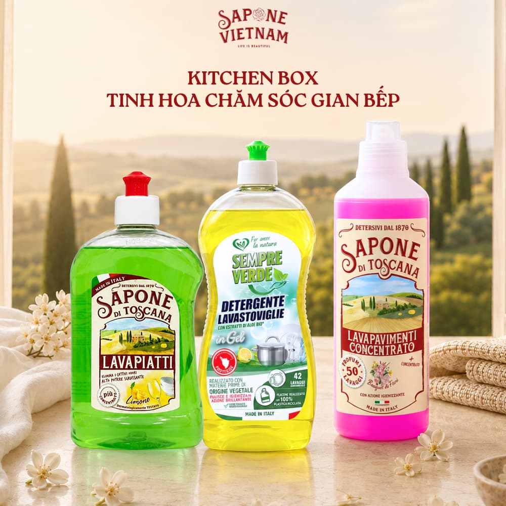 Kitchen Box Sapone– Tinh Hoa Chăm Sóc Gian Bếp Chuẩn Ý