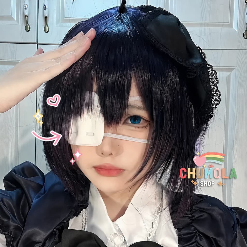 Bịt Mắt 1 Bên Cosplay Anime Nhật Bản - Băng Che Mắt Vải Bông Co Giãn Thời Trang Cá Tính Style Dark Lolita Gothic