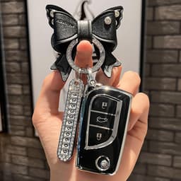 Ốp Khóa Toyota Cho Các Dòng Xe Altis, Inova,fortuner chìa gập - Bọc Chìa Khóa TPU Chống Trầy Xước, Sang Trọng, Ôm Khít 6