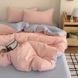 ĐŨI MÂY BỘ 4 MÓN VỎ CHĂN PHỐI MÀU TRƠN PASTEL DỄ SỬ DỤNG RẤT THOÁNG MÁT 7